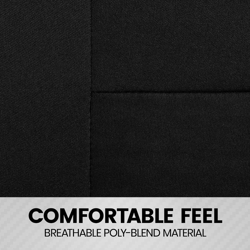 BDK PolyPro Seat Covers Full Set in Solid Black – Front and Rear Split Bench Covers, Easy to Install for Auto Trucks Van SUV Car
