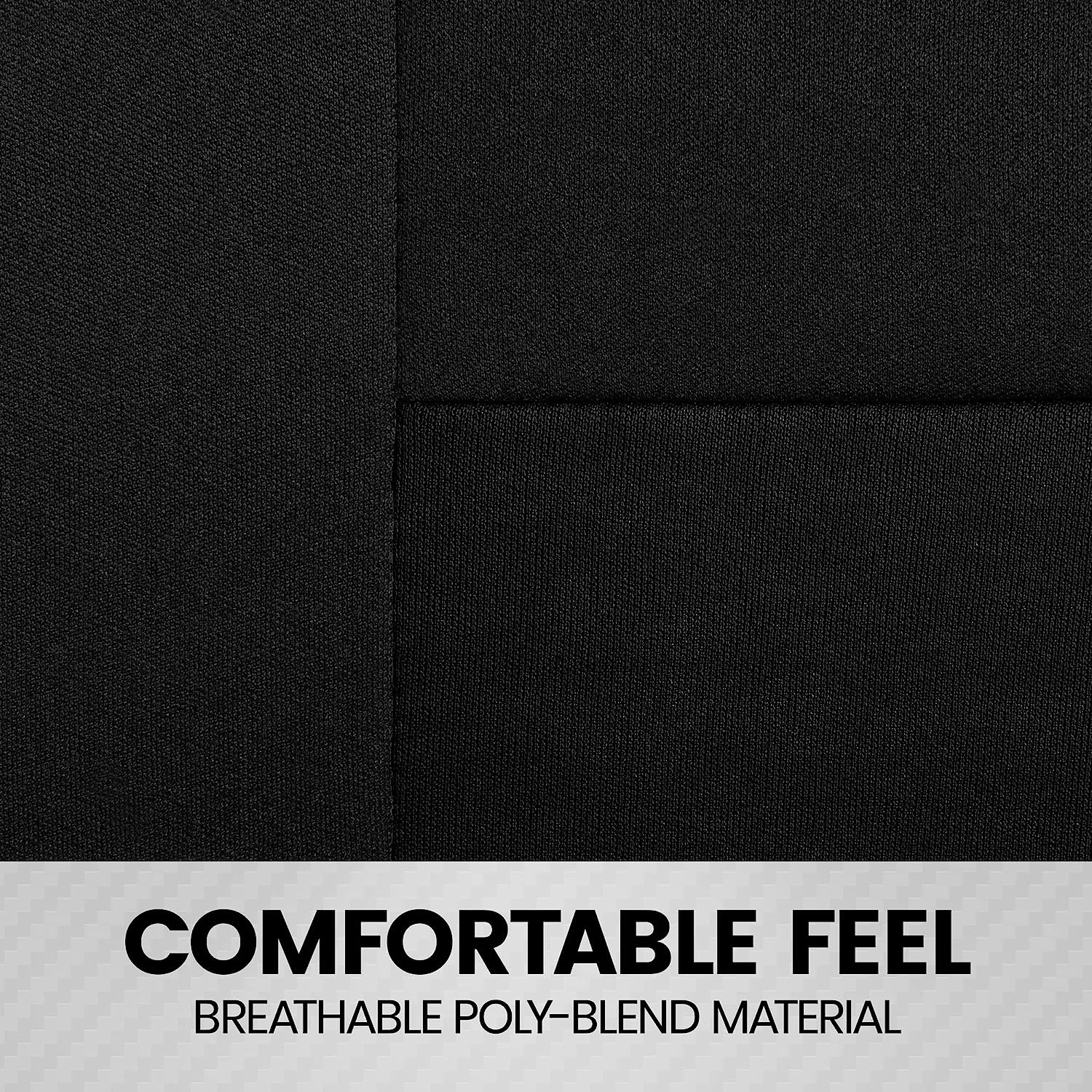 BDK PolyPro Seat Covers Full Set in Solid Black – Front and Rear Split Bench Covers, Easy to Install for Auto Trucks Van SUV Car