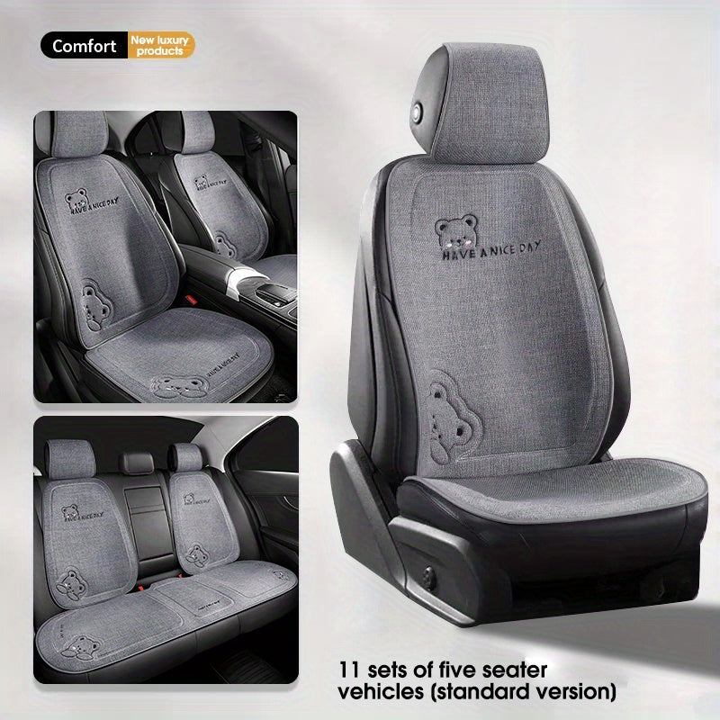 Car seat cartoon cute four seasons pad car butt pad simple car pad car seat pad back row non-slip breathable seat cover  car accessories
