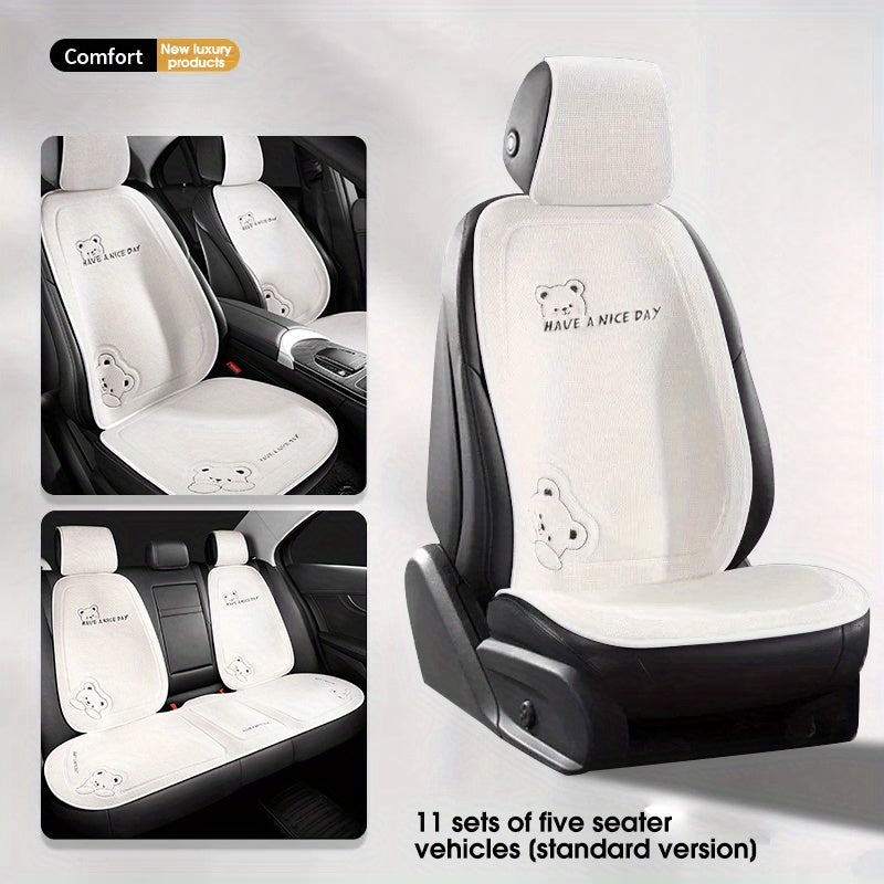 Car seat cartoon cute four seasons pad car butt pad simple car pad car seat pad back row non-slip breathable seat cover  car accessories