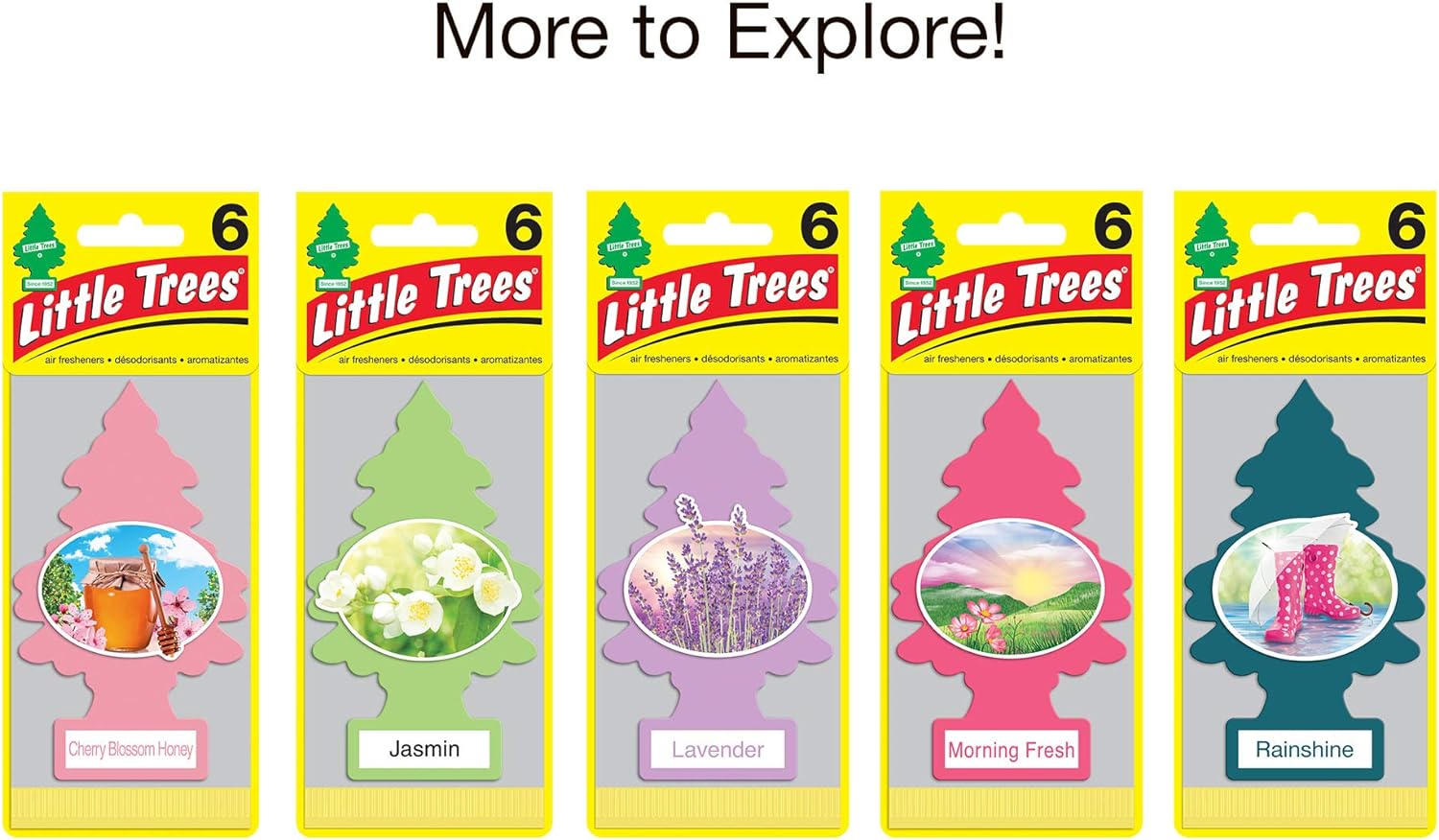 LITTLE TREES Air Fresheners Car Air Freshener. Hanging Tree Provides Long Lasting Scent for Auto or Home. Daisy Fields, 24 Air Fresheners