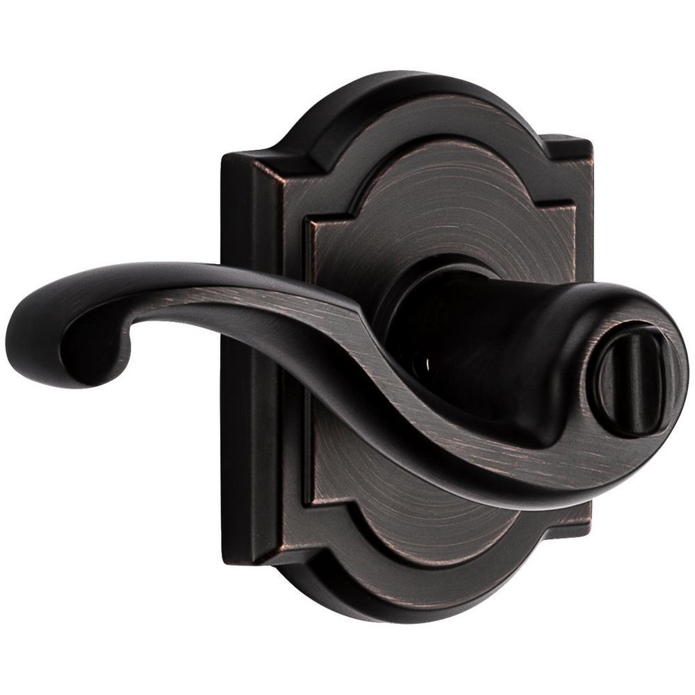 PrestiMadrina Venetian Bronze Universal Bed/Bath Door Lever
