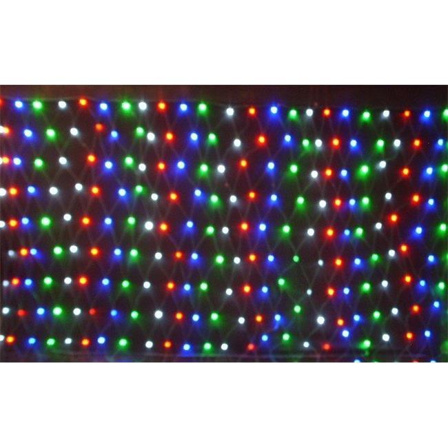 Queens of Christmas WL-240MM-4M-NL-4CH 240 Multicolor LED Net Light with 4 Channel Controller