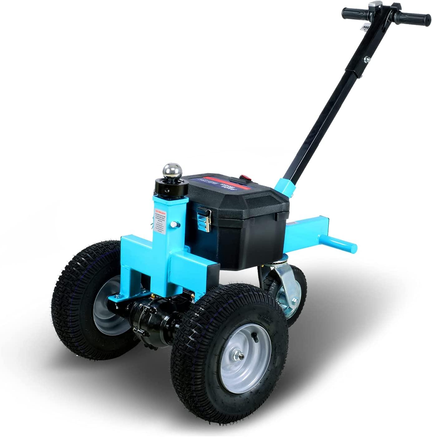 AlphaWorks Trailer Dolly Electric Power 2800LBS Max Trailer Weight, 450LBS Max Tongue Weight, DC 24V 800W 12V 7Ah Powered Heavy Duty Commercial Jack Lever 2" Ball Mount Included