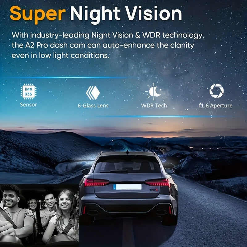 3 Inch 1080P Dual Lens Dash Cam For Cars,Front And Inside,Full HD 1080P Car Camera With Loop Recording,Night Vision,Wide Angle Car DVR Camera Car Video Recorder Vehicle Black Box