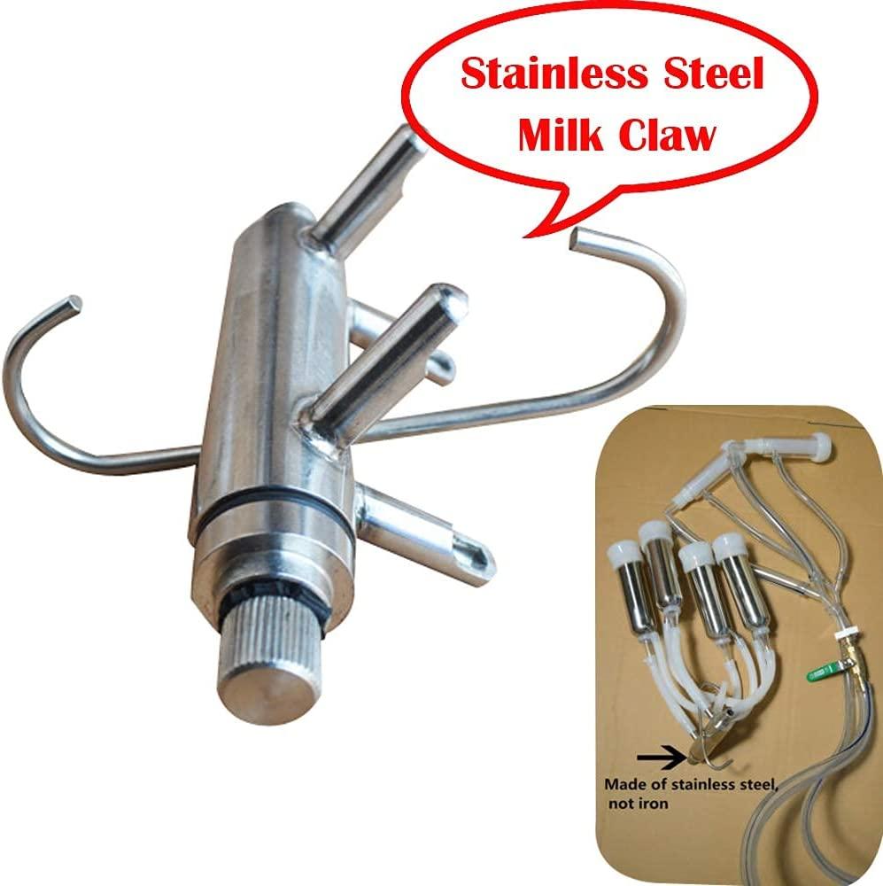 25L 550W Electric Piston Cow and Goat Milker 304  Steel with Regulator and  Steel Milk Claw 110V Farm Suction MilMachine for Cow and Goat