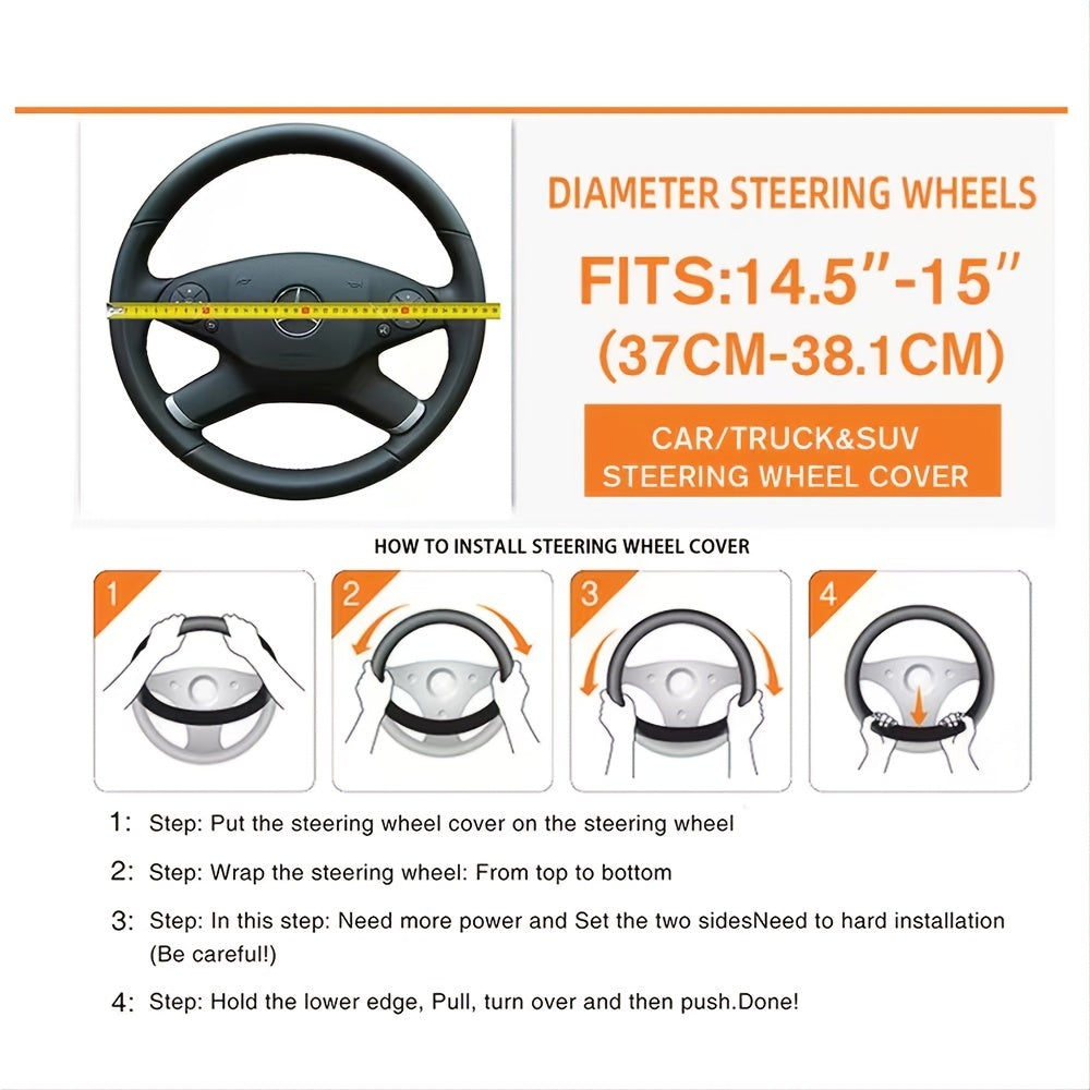 Upgrade Your Ride With A Carbon Fiber Sports Steering Wheel Cover!