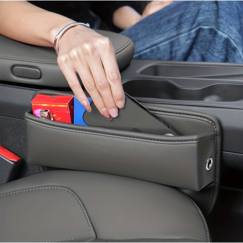 Upgrade Your Car with a PU Leather Seat Gap Manager - Keep Your Belongings Secure &amp; Organized!