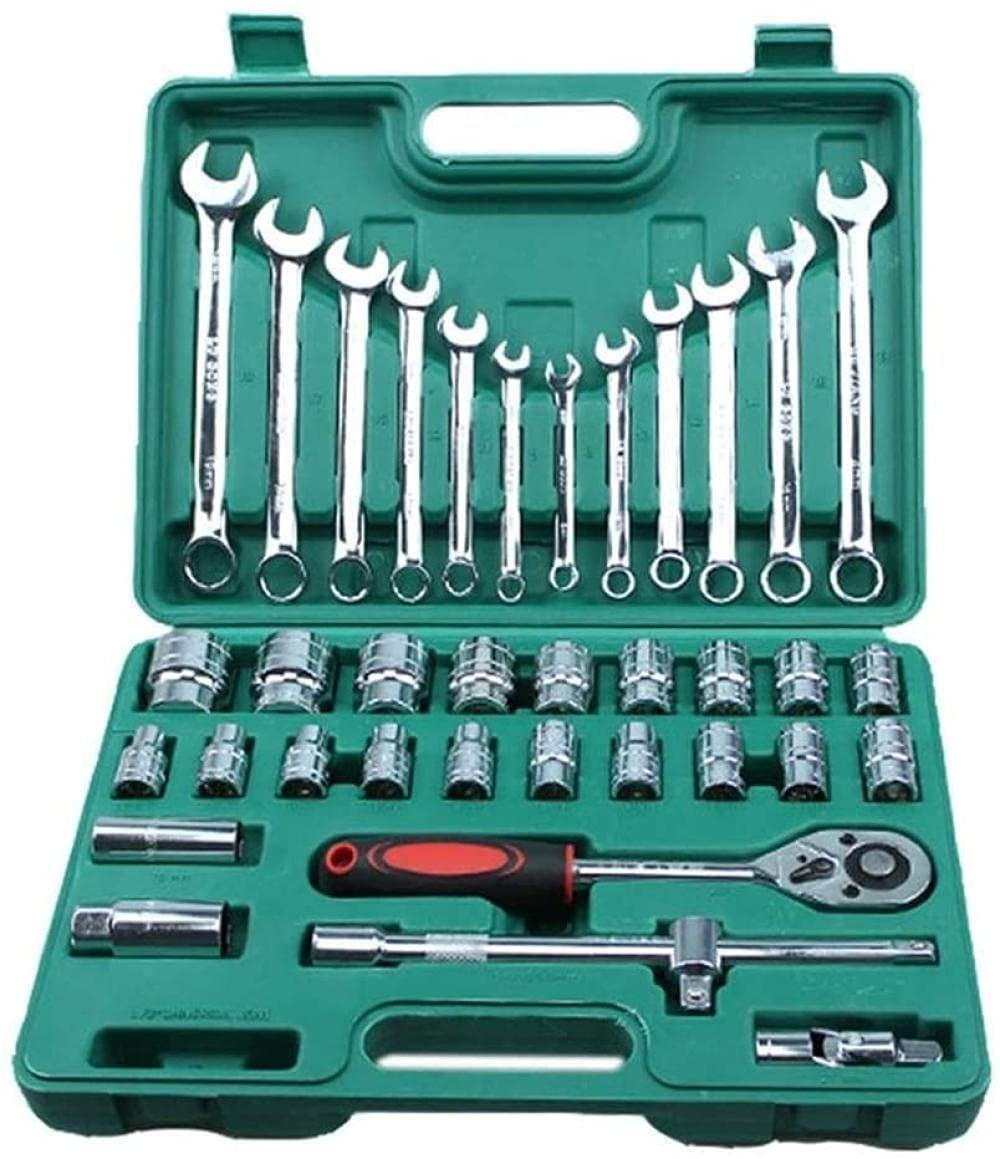 Flexibility Wrench 37pcs Car Repair Torque Wrench Tool Combination Tool Set Mechanics Hand Tool Kits Ratchet Socket Spanner Repair Tools Safety