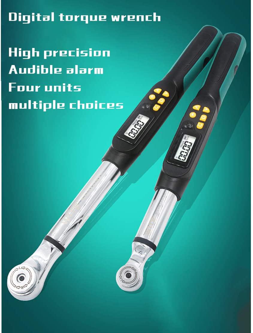 Digital Torque Wrench 1/2, 3/8, 1/4 Inch Drive 4 Units &amp; 2 Modes, Industrial Grade High Precision Torque Wrench