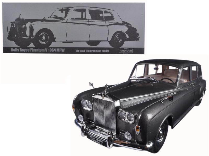 1964 Rolls Royce Phantom V MPW metal Grey LHD 1/18 Diecast Model Car by Paragon