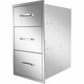 Outdoor Kitchen Island StoraDrawer 16x29x22 Inch BBQ  Triple Drawer