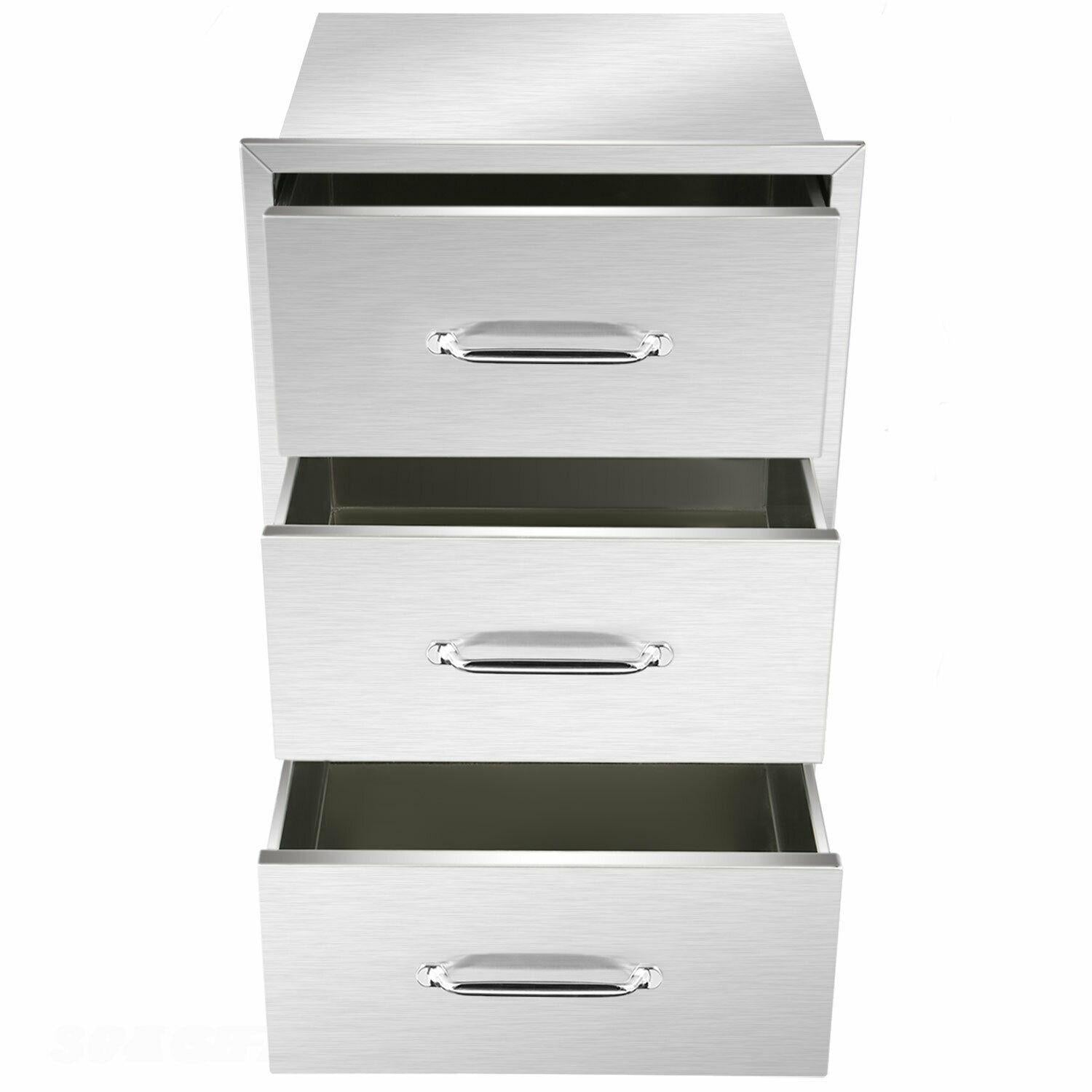 Outdoor Kitchen Island StoraDrawer 16x29x22 Inch BBQ  Triple Drawer