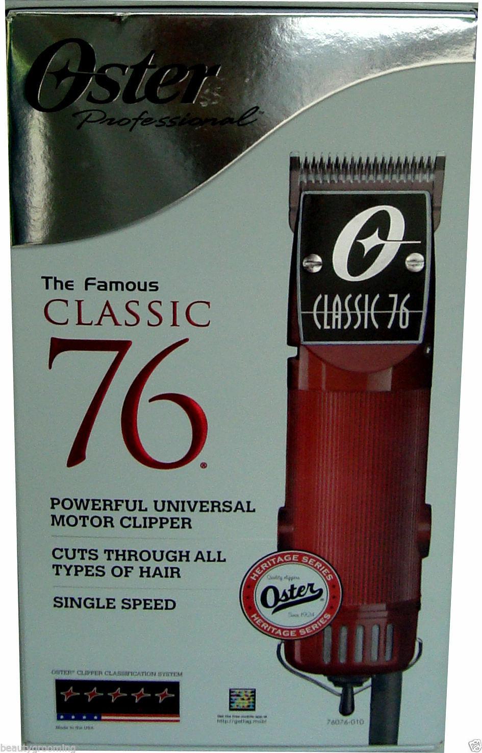 OSTER CLASSIC 76 Professional Hair Clipper 76076-010 -PLUS Universal 10 Comb Set