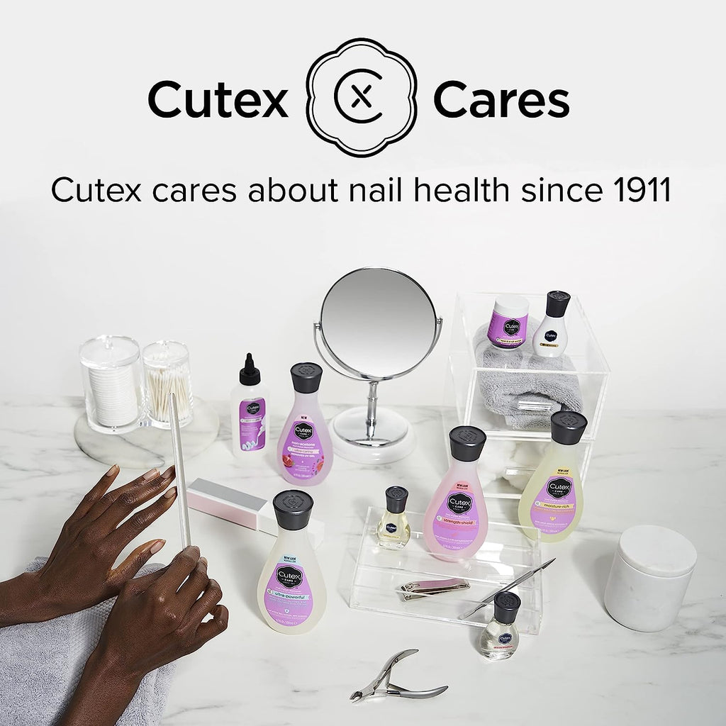 Nail Polish Remover by Cutex, Nourishing Nail Care, Leaves Nails Looking Healthy, Contains Vitamins E &amp; Apricot Oil, 6.76 Fl Oz (Pack of 2)