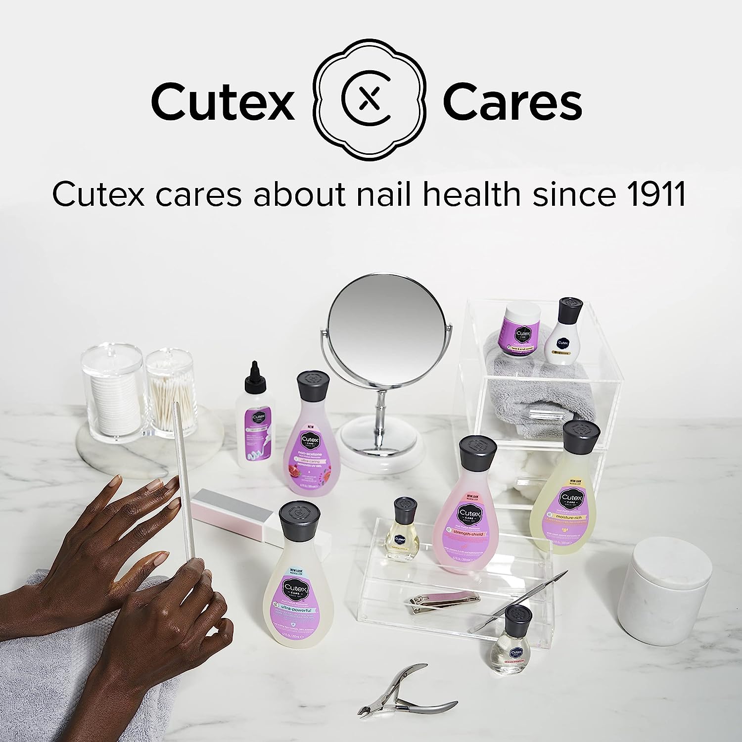 Nail Polish Remover by Cutex, Nourishing Nail Care, Leaves Nails Looking Healthy, Contains Vitamins E &amp; Apricot Oil, 6.76 Fl Oz (Pack of 2)
