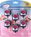 Air Jungles Honey Peach Scent Car Air Freshener Clip, 6 Car Freshener Vent Clips, 4ml Each, Long Lasting Air Freshener for Car, Up to 180 Days Car Refresher Odor Eliminator