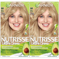 Garnier Hair Color Nutrisse Nourishing Creme, 90 Light Natural Blonde (Macadamia) Permanent Hair Dye, 2 Count (Packaging May Vary)