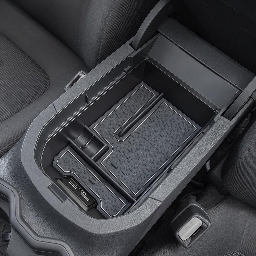 JDMCAR Center Console Tray Organizer Compatible with Toyota RAV4 Accessories 2023 2023 2023 2023 2023 and 2021-2023 RAV4 Prime, Armrest Insert Container ABS Material Secondary Storage Box-Gray
