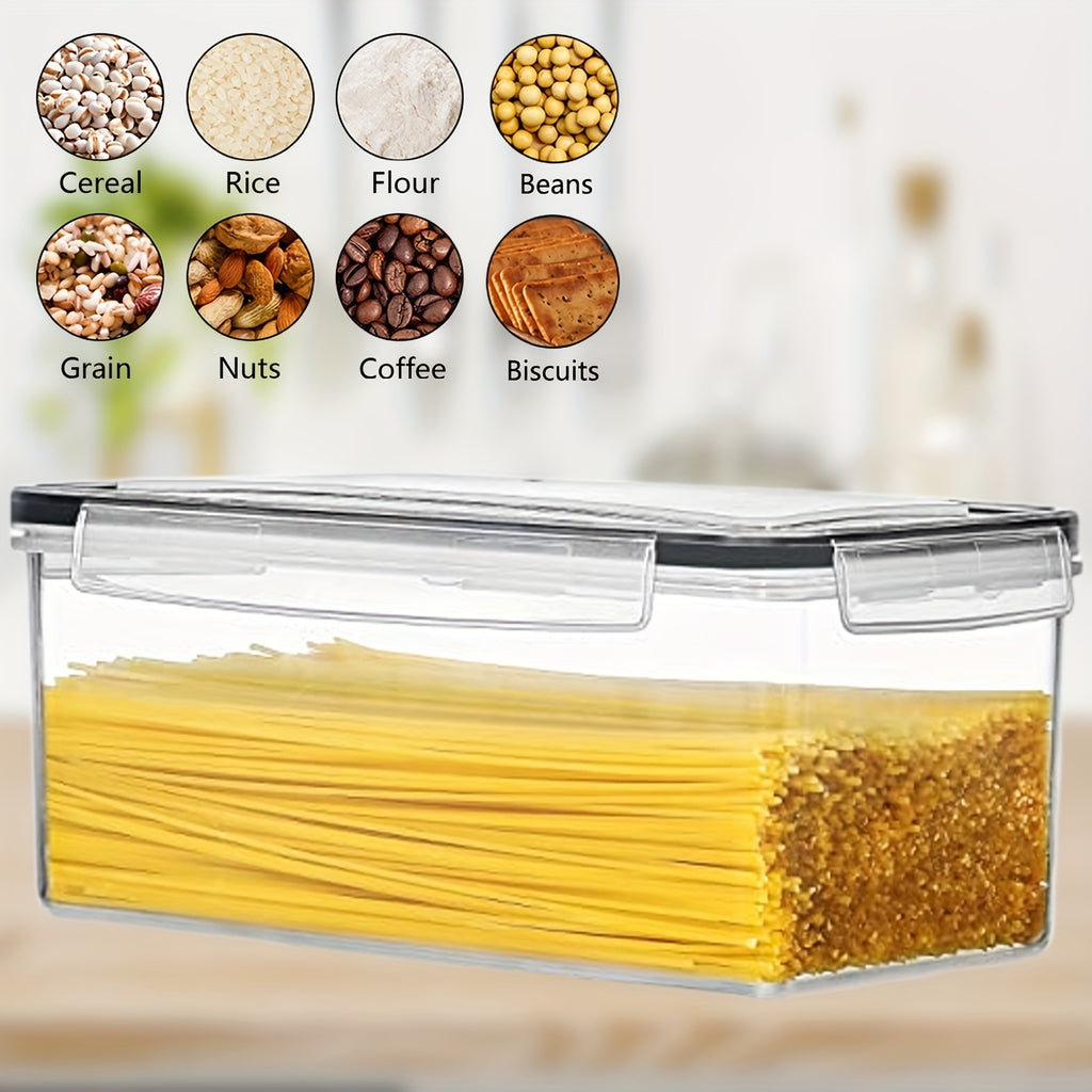 1/2/3pcs Airtight Food StoraContainers With Lids 3.2L, Plastic Spaghetti Container, PP Material BPA Kitchen Pantry Organization And Storage