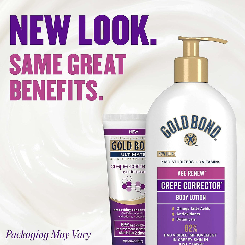 Gold Bond Age Renew Crepe Corrector Body Lotion, Replenishing &amp; Smoothing Formula, 14 oz.