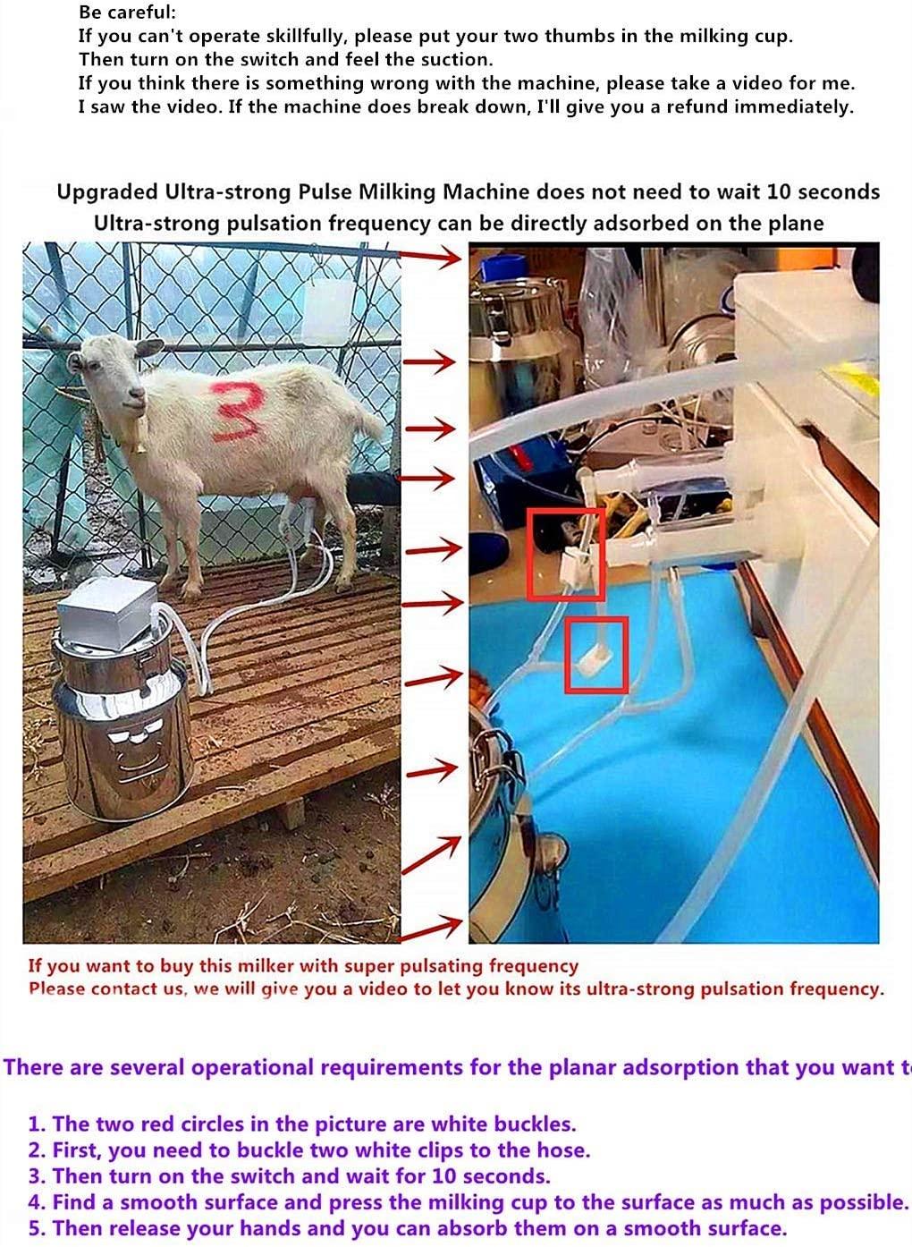 Futt 5L Single Bucket Piston Vacuum pulsation MilMachine for Sheep