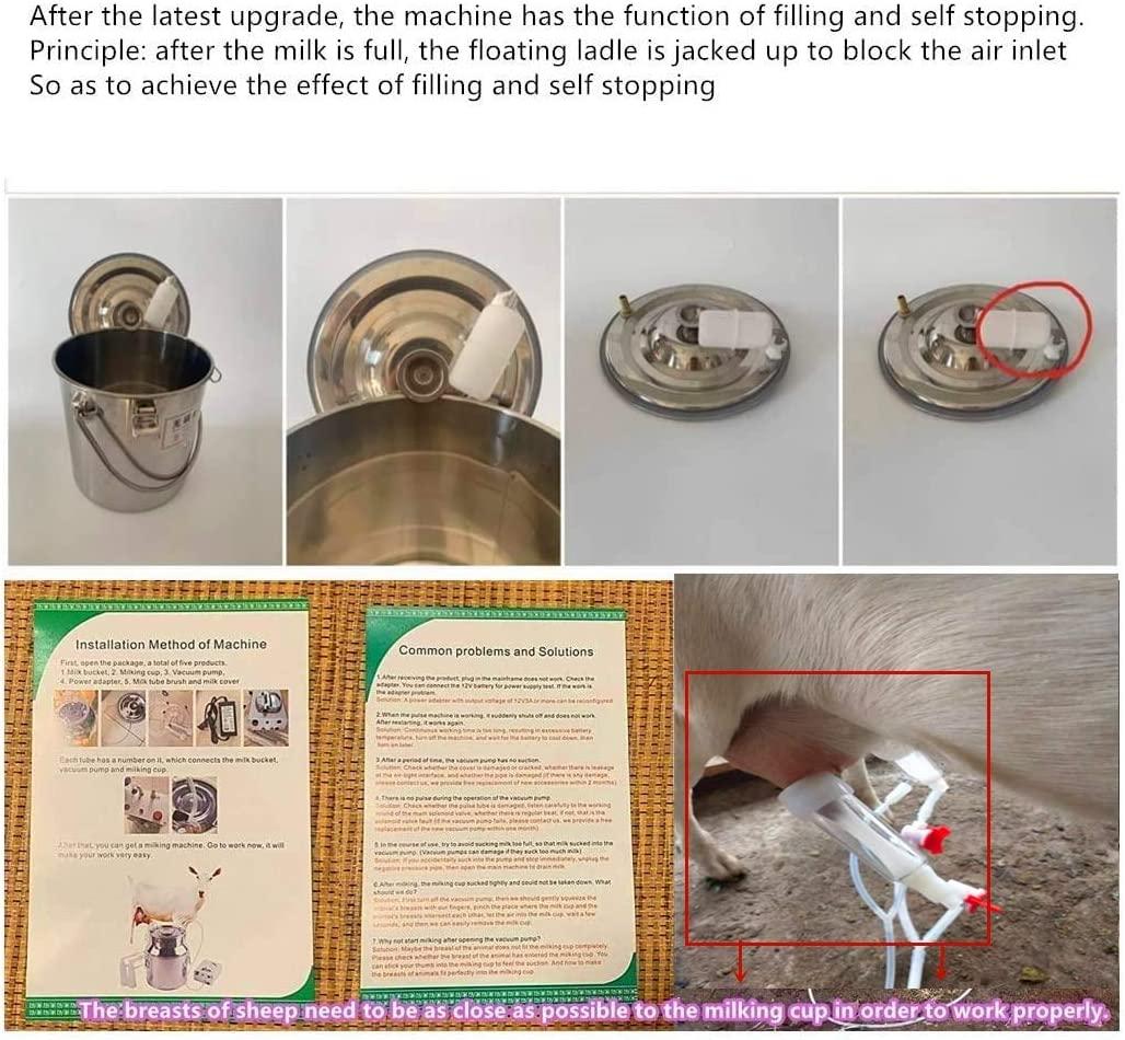 Futt 5L Single Bucket Piston Vacuum pulsation MilMachine for Sheep