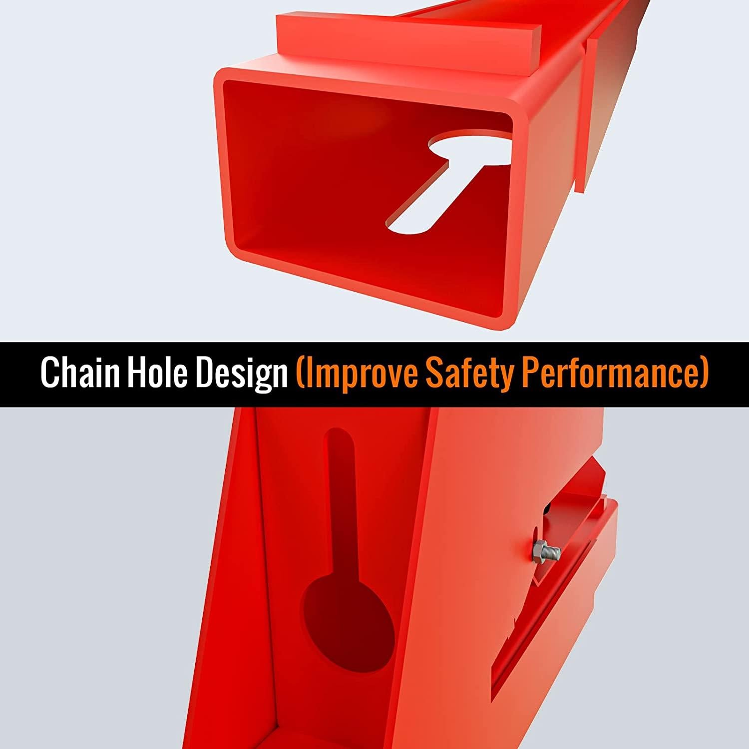 MAHLER GATES 2023 Upgrade Clamp on Pallet Forks with Anti-Slip Tongue, Twin Screw , Adjustable Stabilizer Bar, 43" 2000LBS Heavy Duty Pallet Forks for Tractor Bucket Loader, Red