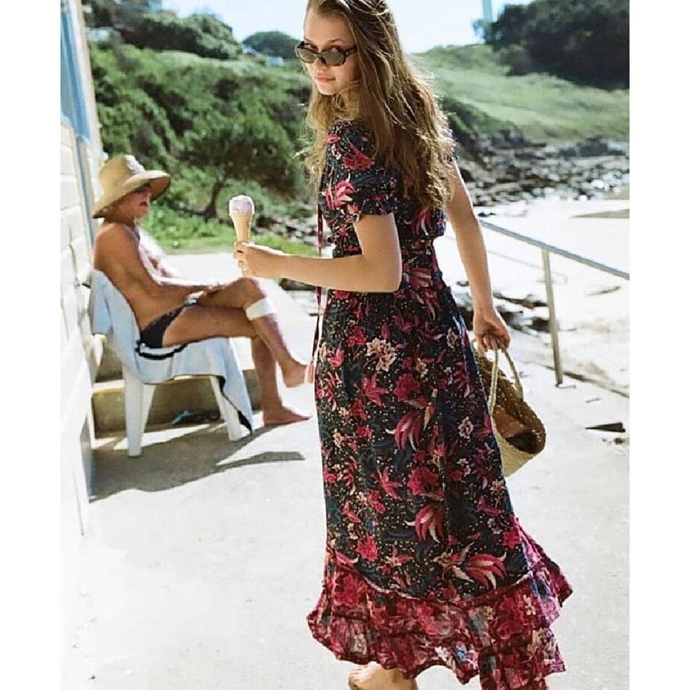 bohemian floral maxi dress
