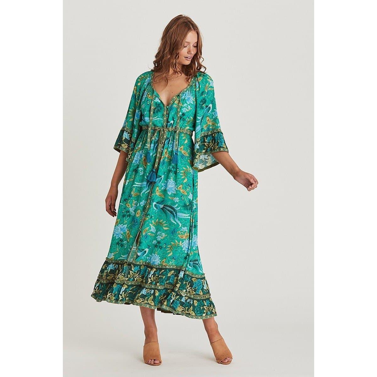 bohemian floral maxi dress