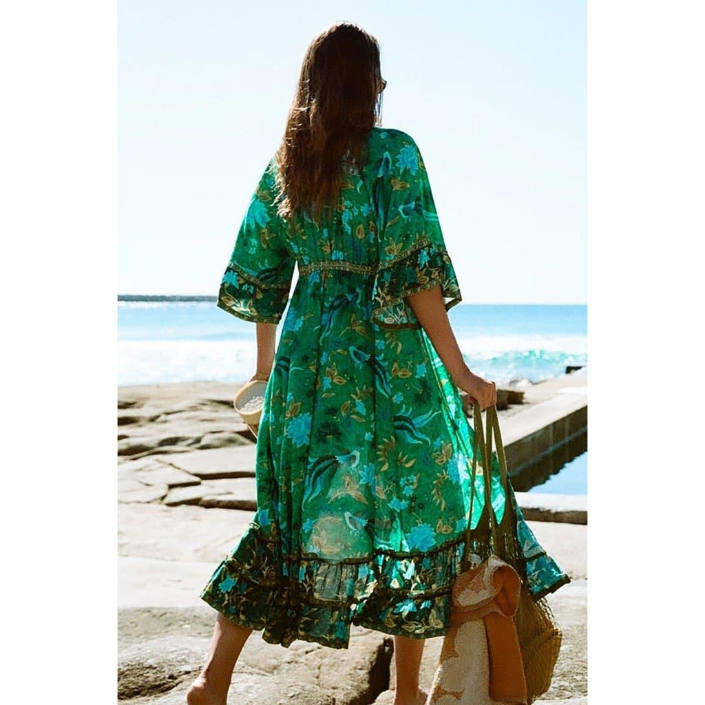 bohemian floral maxi dress
