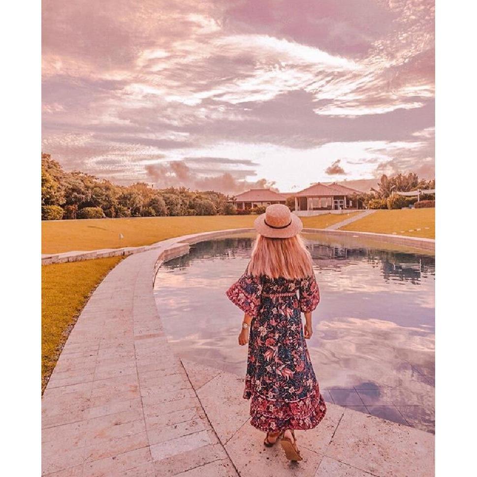 bohemian floral maxi dress