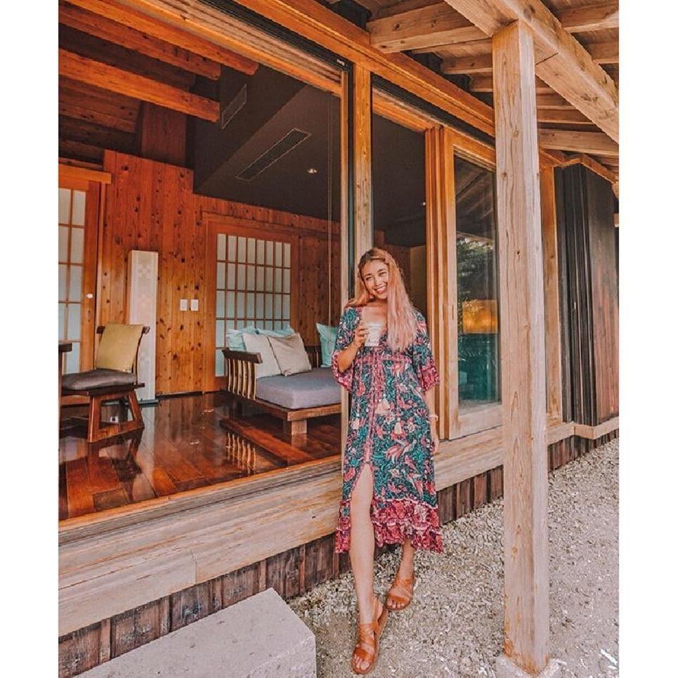 bohemian floral maxi dress