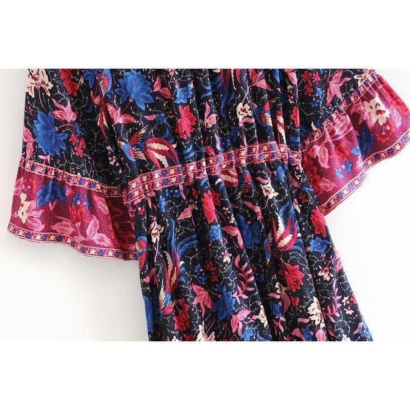 bohemian floral maxi dress
