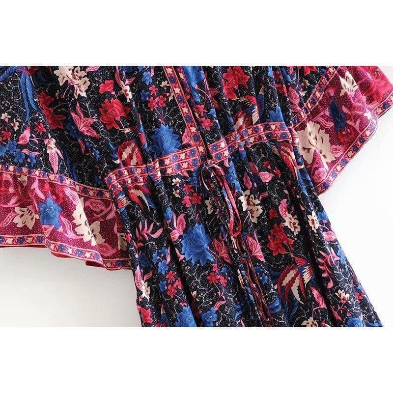 bohemian floral maxi dress