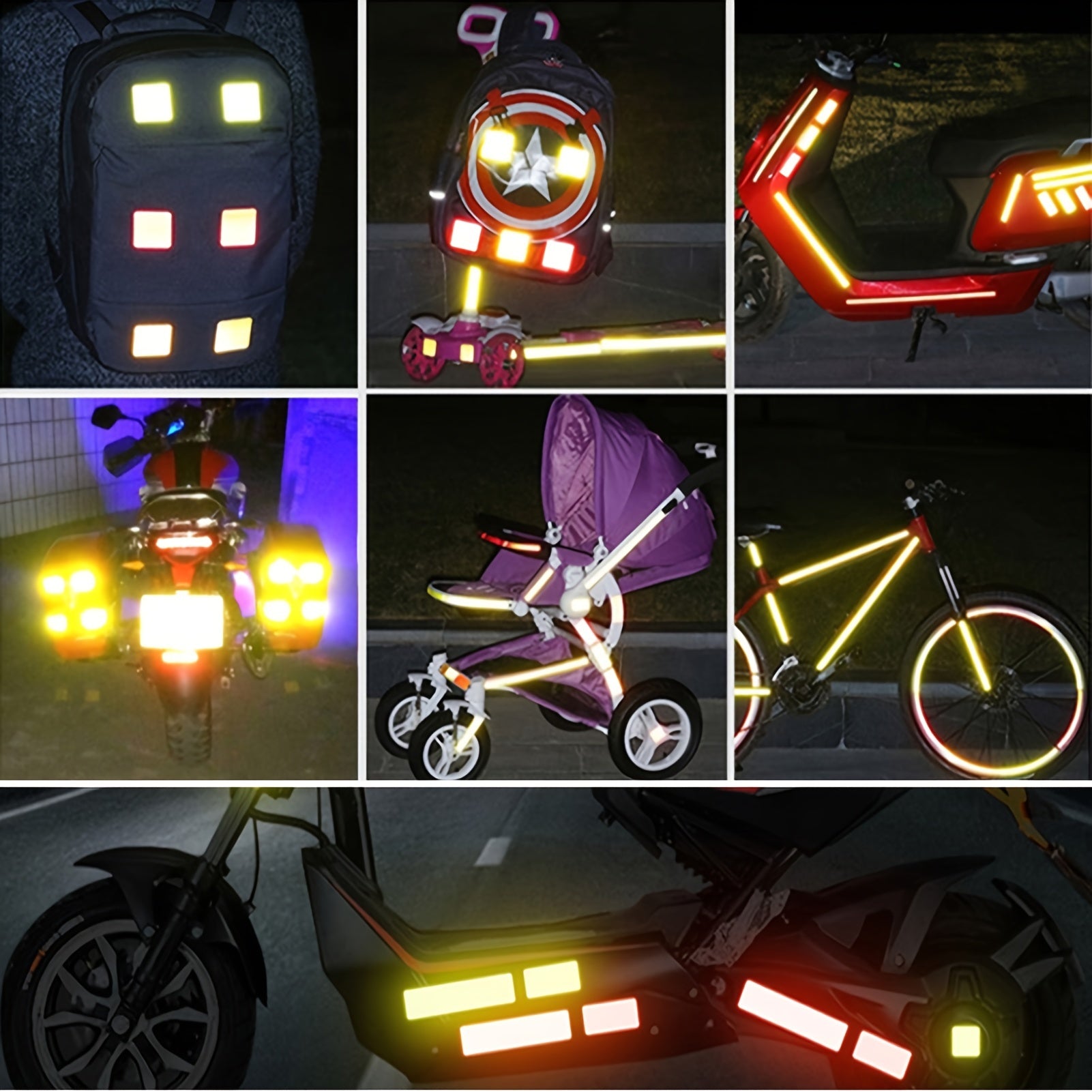 Boost Your Car's Safety &amp; Visibility With 4PCS Reflective Stickers!