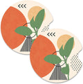 Nipichsha Car Cup Holder Coasters, Car Coasters for Cup Holders, 2 Pack Anti Slip Insert Coasters, Rubber Car Cup Mat with A Finger Notch, Cute Car Interior Accessories for Women (Modern Abstract Art)
