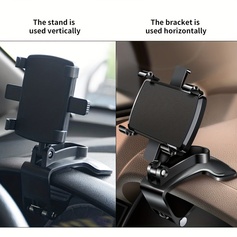 Angle-Adjustable Car Phone Mount: Rotate &amp; Secure Your Phone For Easy Accessibility
