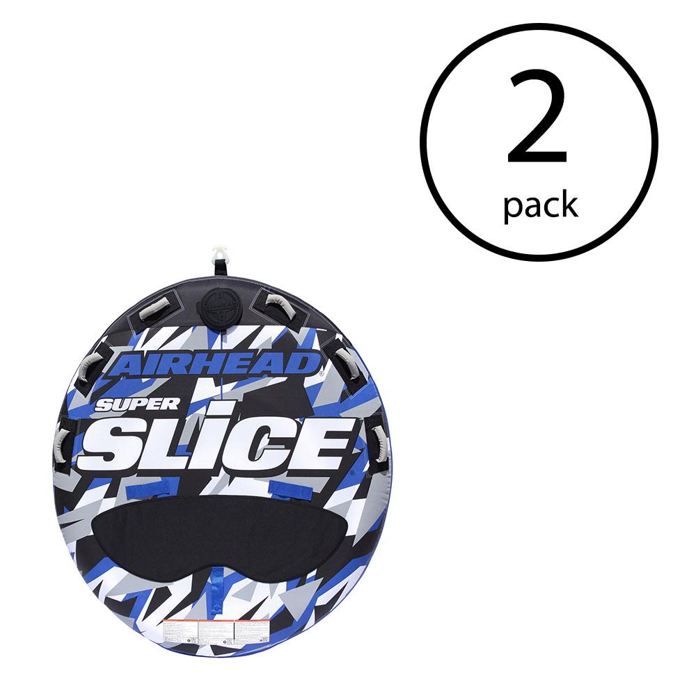Airhead Super Slice Inflatable Triple Rider Towable Tube Water Raft (2 Pack)