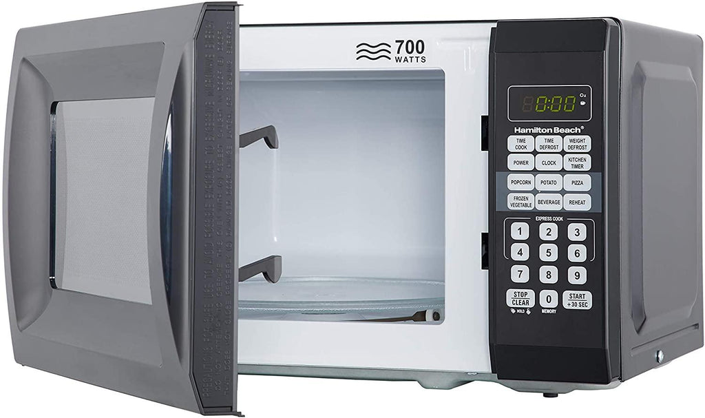 Hamilton Beach 0.7 Cu. Ft. Child-Safe Lockout Feature Black Microwave Oven New