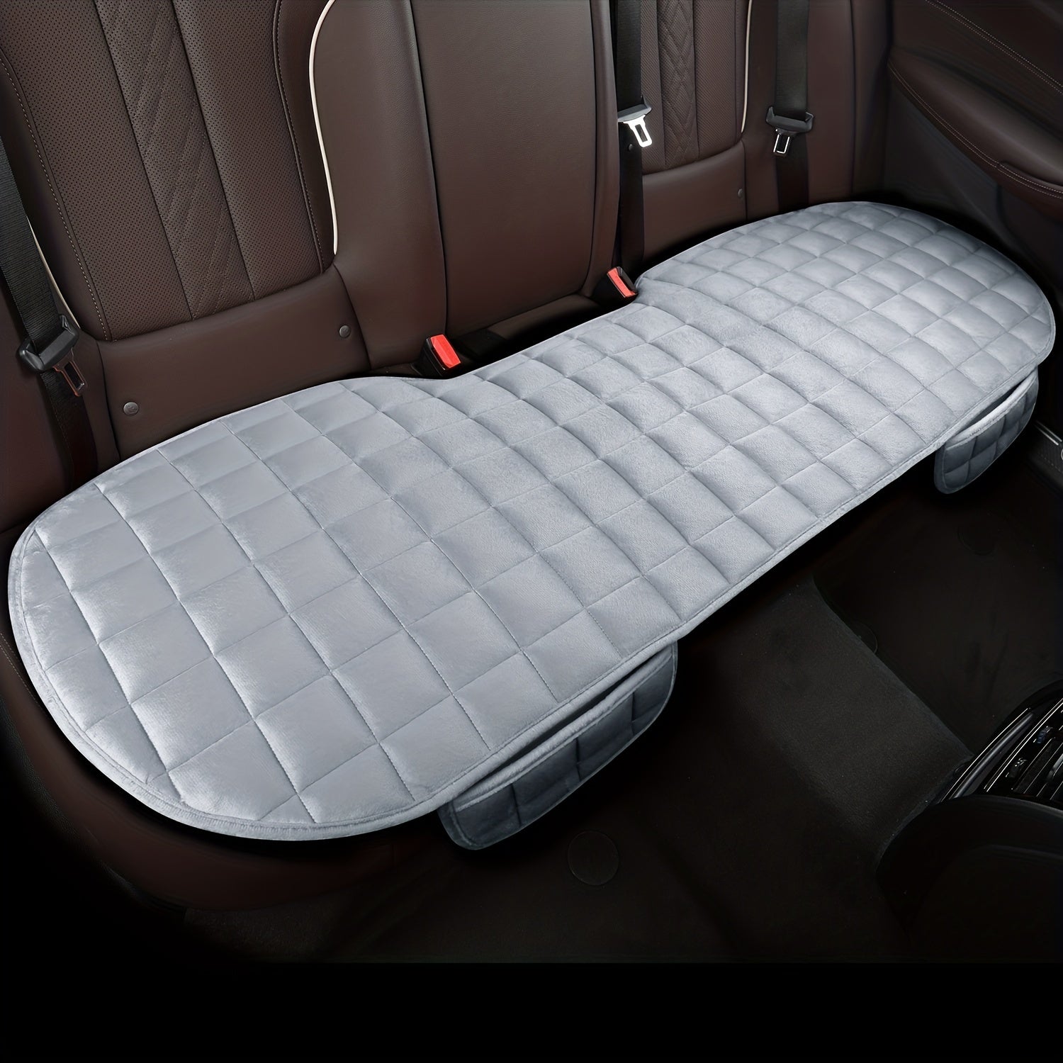 1pc Car Seat Cushion, Non-Slip Rubber Bottom With StoraPouch, Premium Comfort Memory Foam, Driver Seat Back Seat Cushion, Car Seat Pad Universal