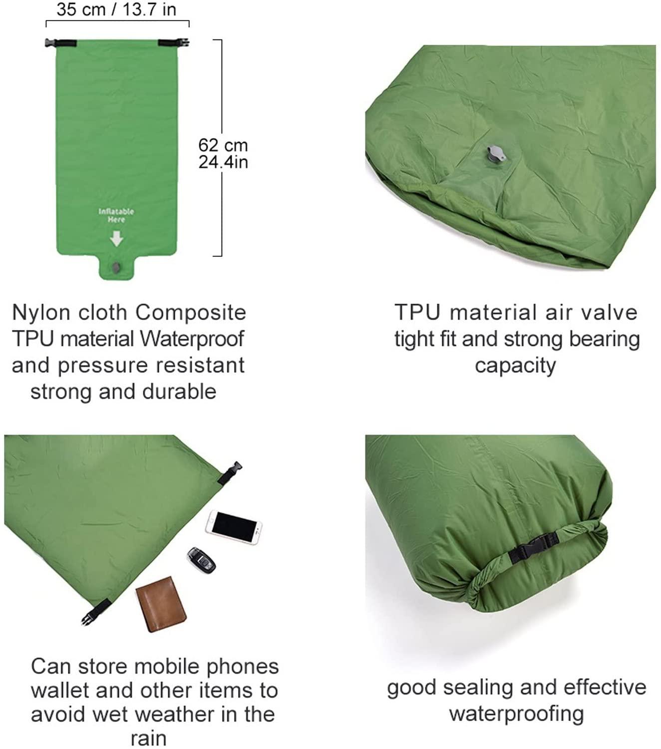 Cffdoi Camping Double Inflatable Mattress Outdoor Sleeping Pad Bed Ultralight Folding Tent Travel Cushion Beach Air Mat.