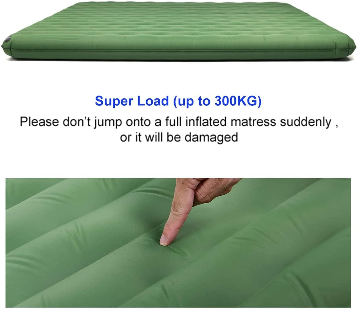 Cffdoi Camping Double Inflatable Mattress Outdoor Sleeping Pad Bed Ultralight Folding Tent Travel Cushion Beach Air Mat.