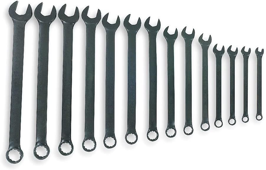 Blackhawk By Proto BL-014 12 Point Combination Wrench Set, Black Oxide Finish, 14-Piece