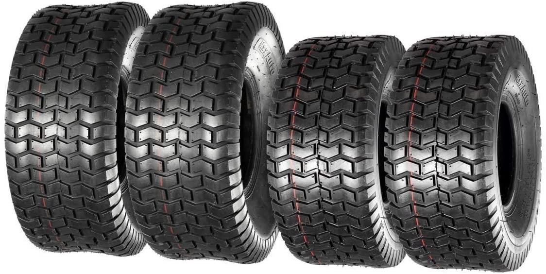 MaxAuto Lawn Mower Turf Tires 15x6-6 Front & 20x8-8 Rear 4PR(2 Front Tires+2 Rear Tires)