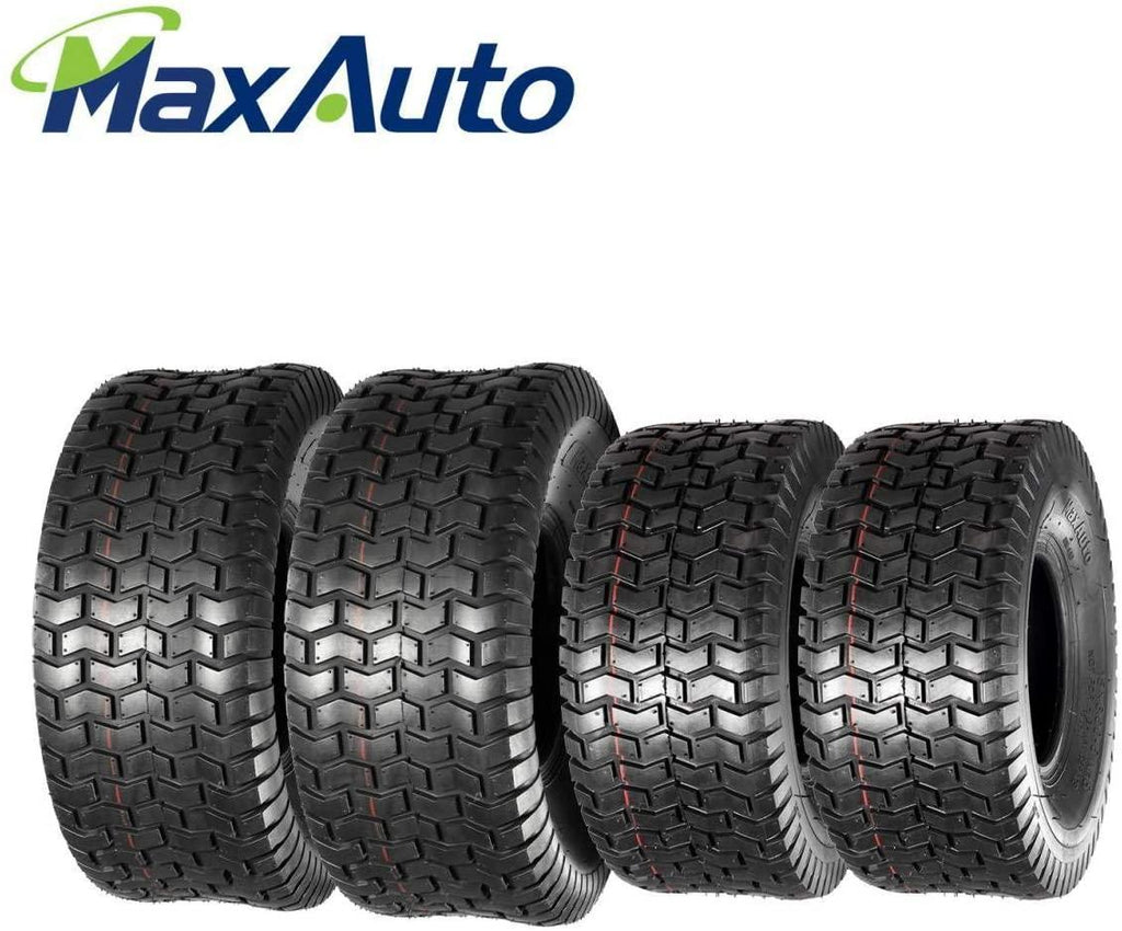 MaxAuto Lawn Mower Turf Tires 15x6-6 Front & 20x8-8 Rear 4PR(2 Front Tires+2 Rear Tires)