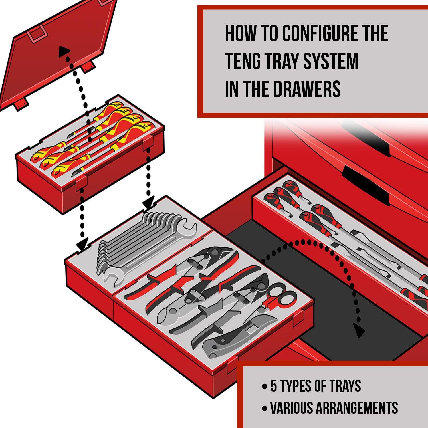 Teng Tools - 11 Piece 72 Teeth Ratchet Wrench Set - TT6511RS