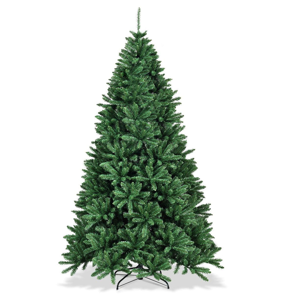 Gymax 7.5 ft Christmas Tree Premium PVC Needles Douglas Full Fir Tree Home Hotels Green