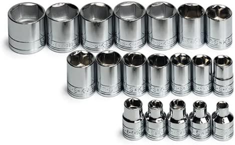 SK 3919 19 Piece 3/8-Inch Drive 6 Point 6-Millimeter to 24-Millimeter Socket Set