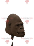 Brown gorilla REDBROKOLY mascot head. Gorilla costume head